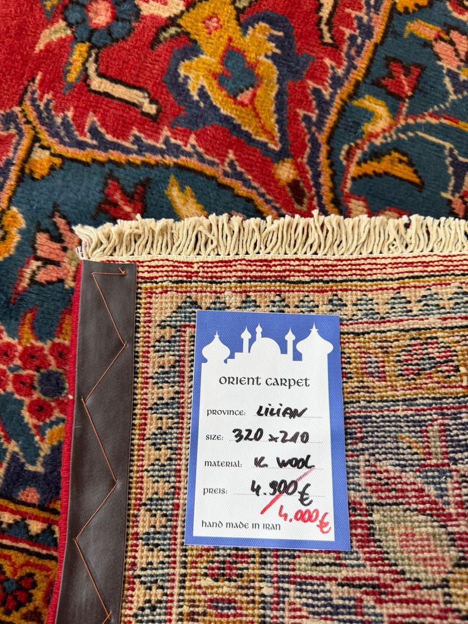 Dywan Keshan 320x210 cm, czerwony, wełna, Iran - 194353