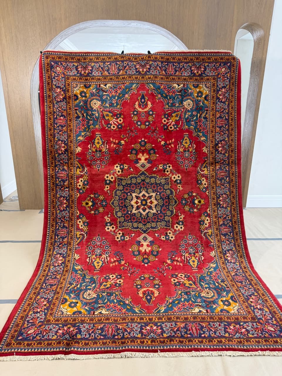 Dywan Keshan 320x210 cm, czerwony, wełna, Iran - 194363