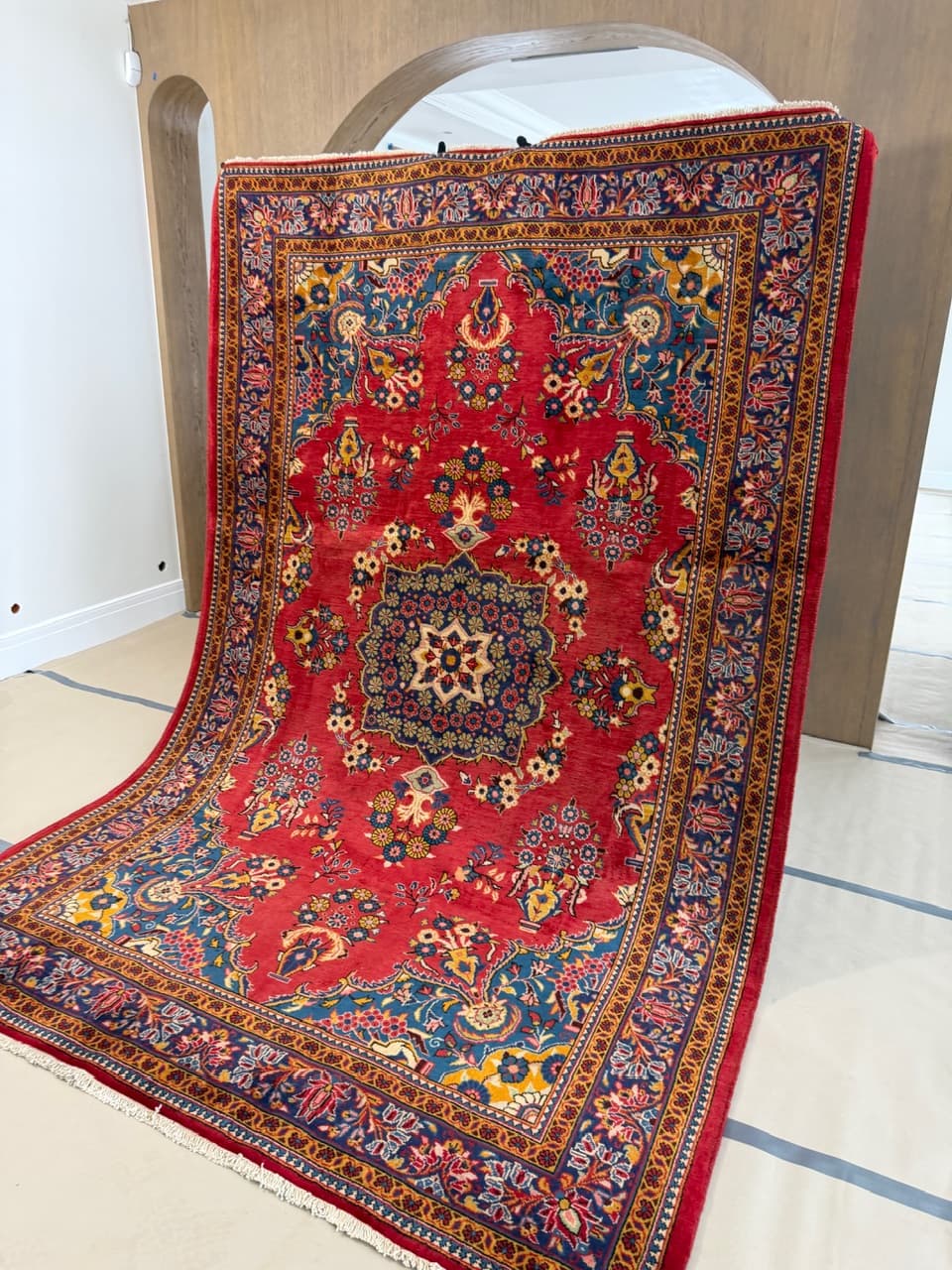 Dywan Keshan 320x210 cm, czerwony, wełna, Iran - 194361