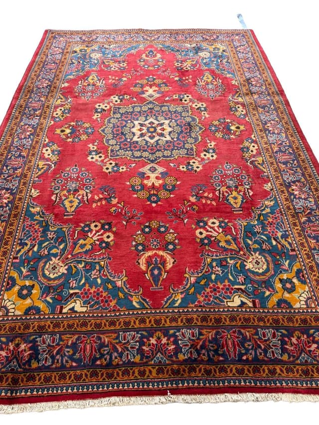 Dywan Keshan 320x210 cm, czerwony, wełna, Iran - WYMIARY