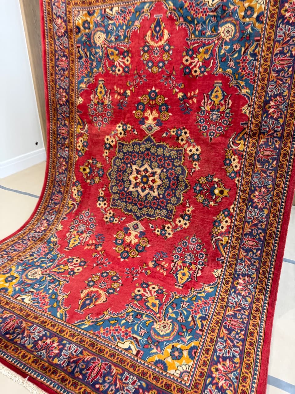 Dywan Keshan 320x210 cm, czerwony, wełna, Iran - 194367