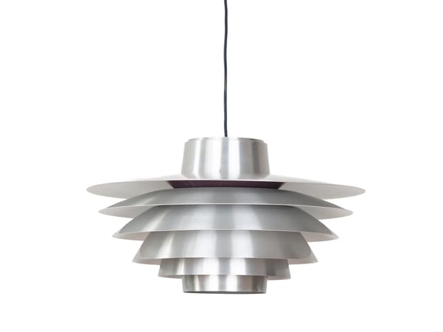 Pendant Lamp Verona, silver aluminum, by S. Middelboe, Lyfa, Denmark, 1960s. - DIMENSION