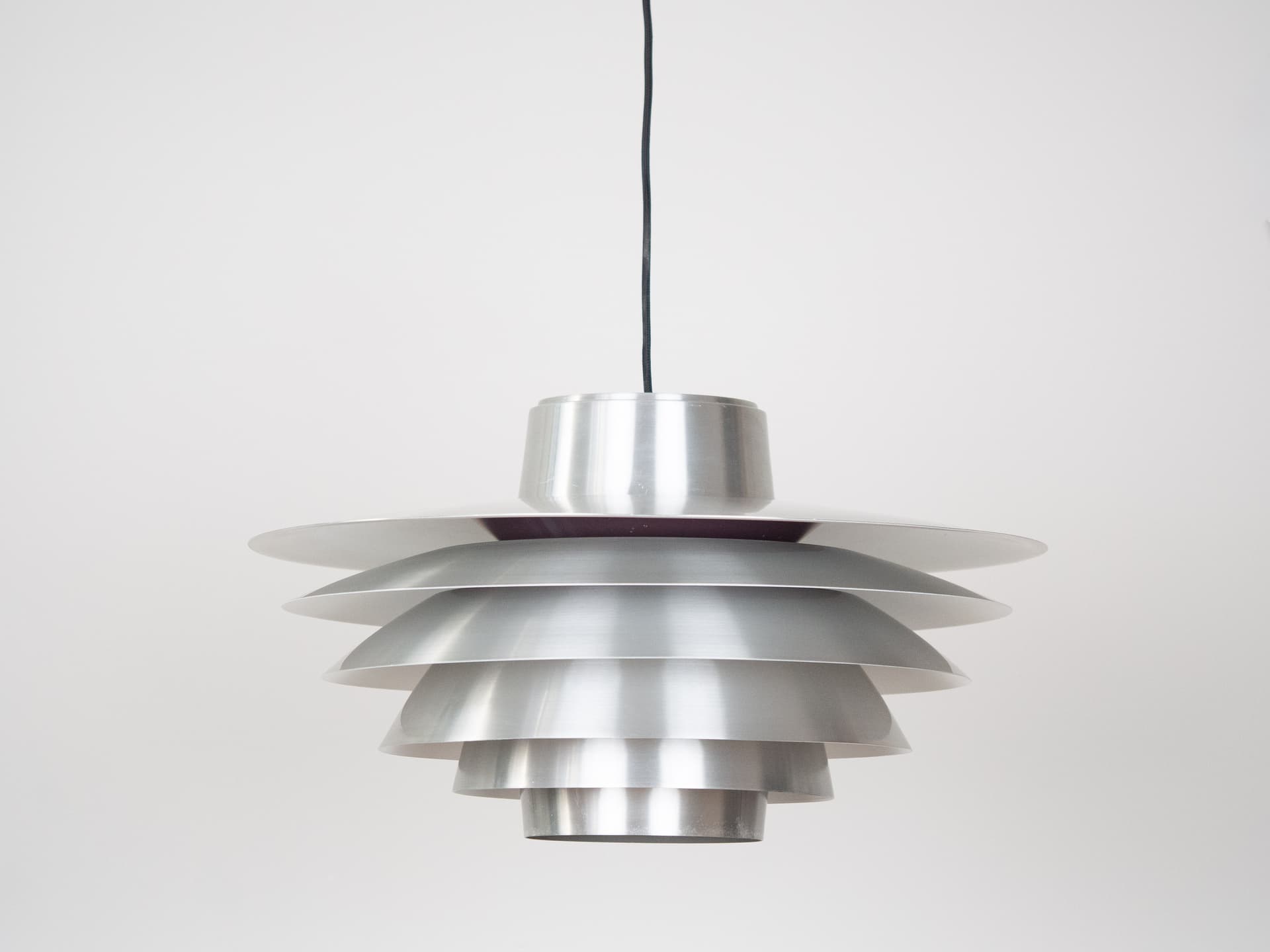 Pendant Lamp Verona, silver aluminum, by S. Middelboe, Lyfa, Denmark, 1960s. - 194427