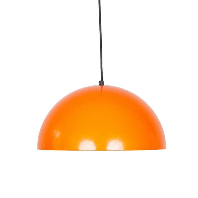 Pendant lamp, red metal, Denmark, 1980s. - DIMENSION