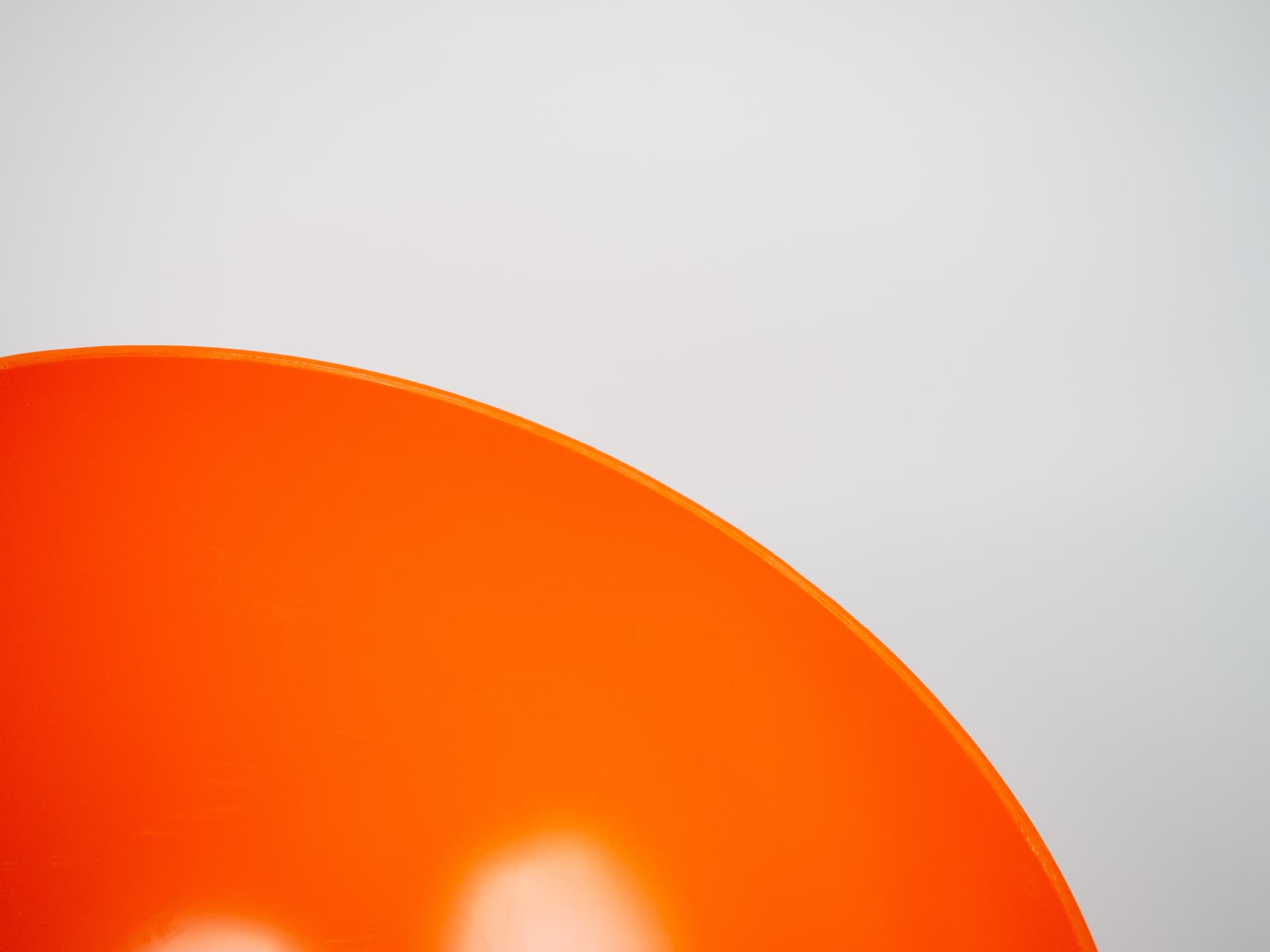 Pendant lamp, red metal, Denmark, 1980s. - 194499