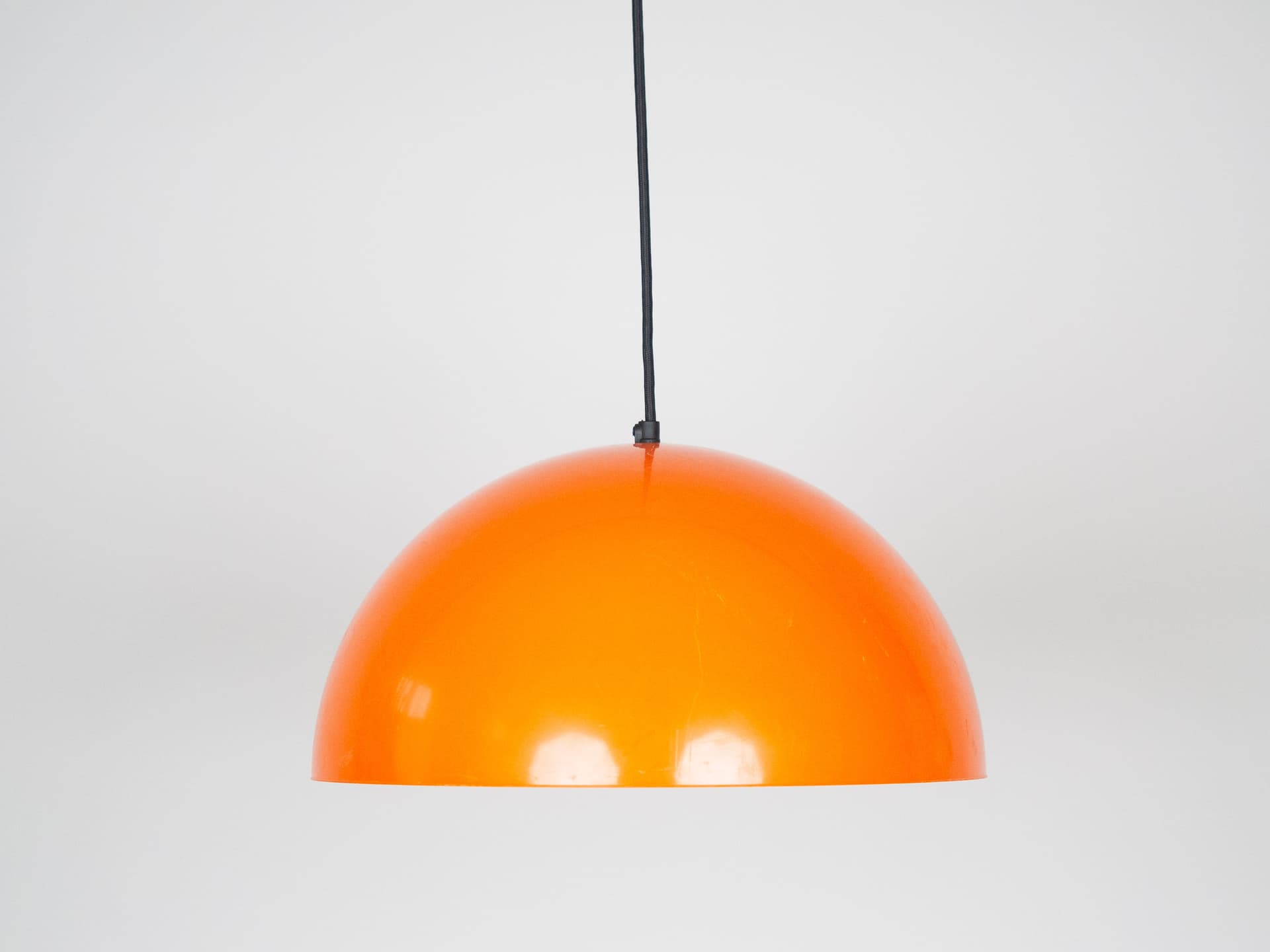 Pendant lamp, red metal, Denmark, 1980s. - 194493