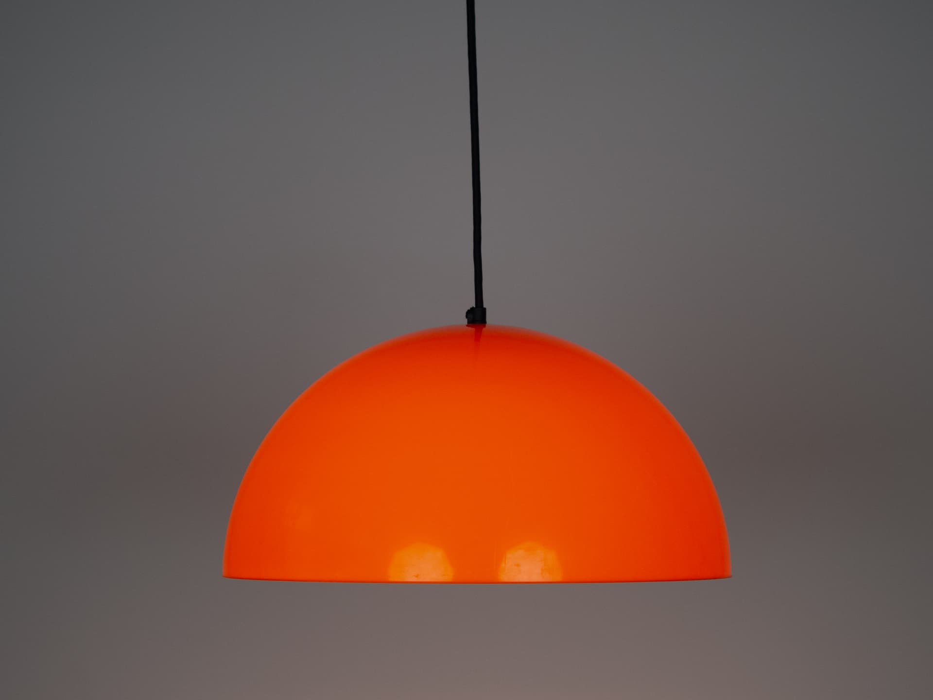 Pendant lamp, red metal, Denmark, 1980s. - 194494