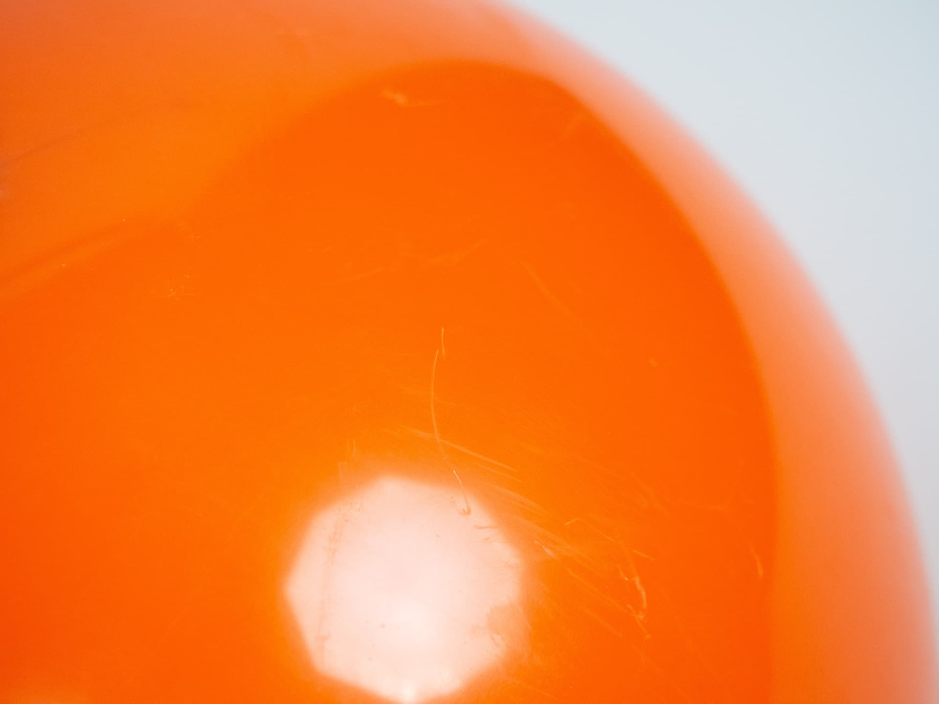 Pendant lamp, red metal, Denmark, 1980s. - 194500