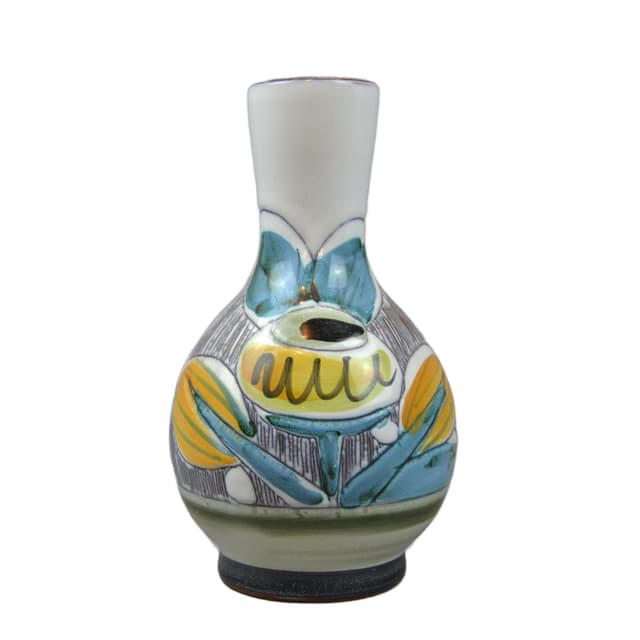 Wazon, multikolor, ceramika, Szwecja, lata 70. - WYMIARY