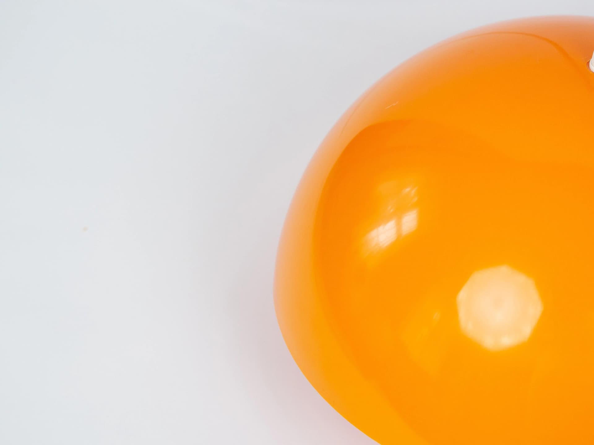 Pomarańczowe aluminiowe lampy wiszące space-age, Dania, lata 70. - 13587