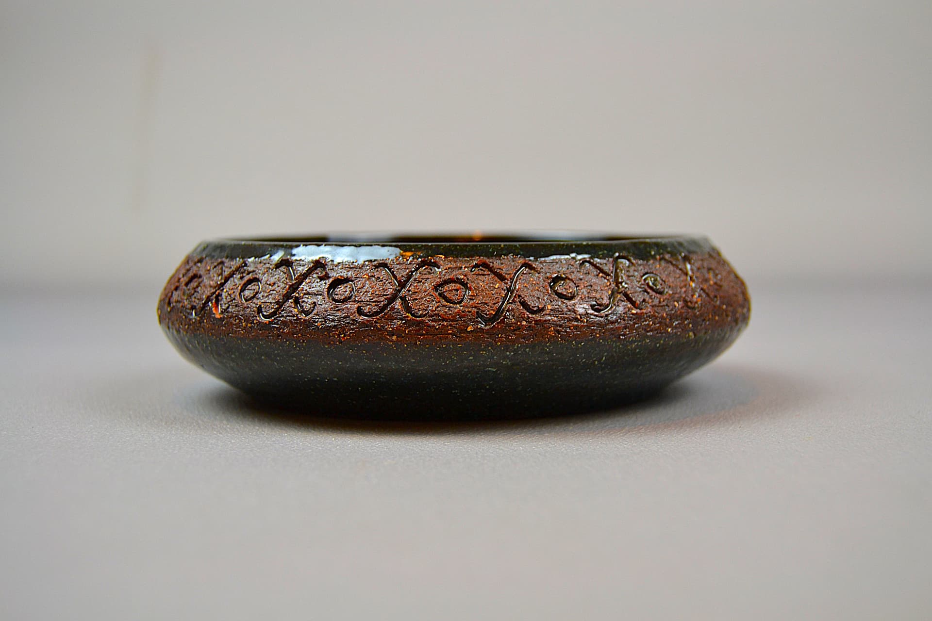 Set of decorative vessels, brown black, ceramics, by E. Bjerény, Sweden, 1960s. - 194566