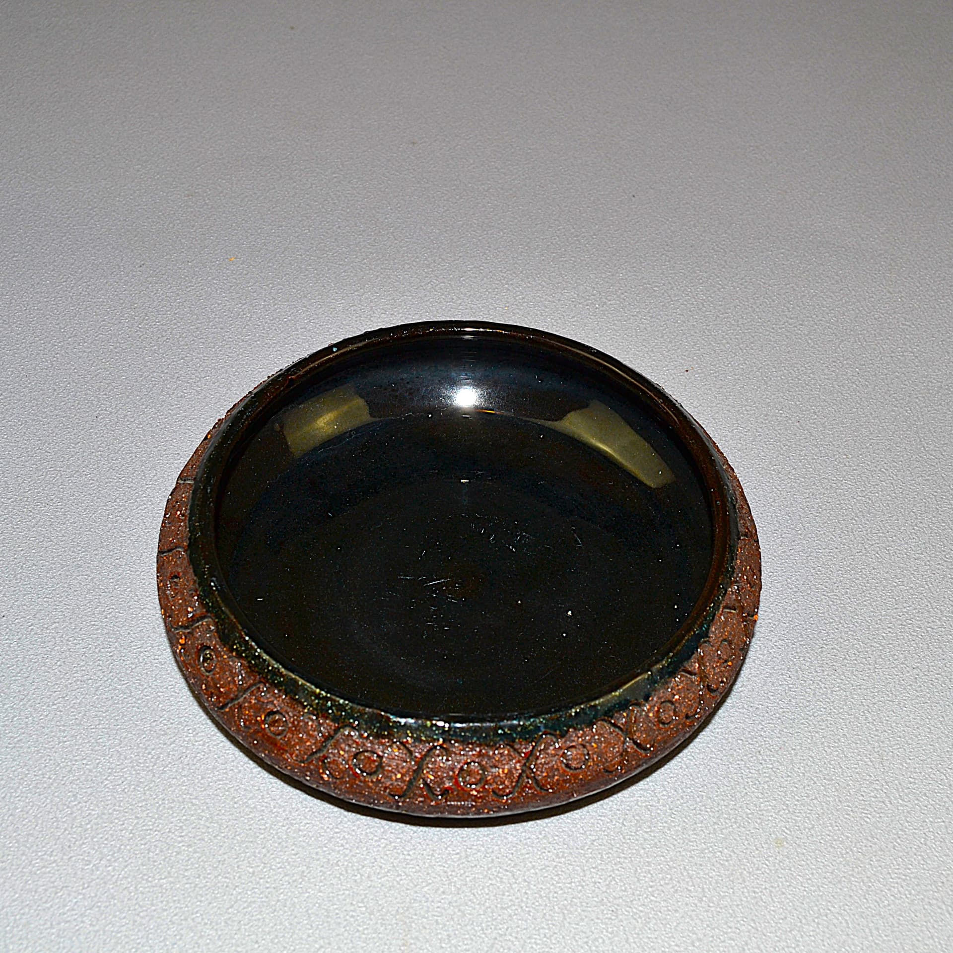 Set of decorative vessels, brown black, ceramics, by E. Bjerény, Sweden, 1960s. - 194565