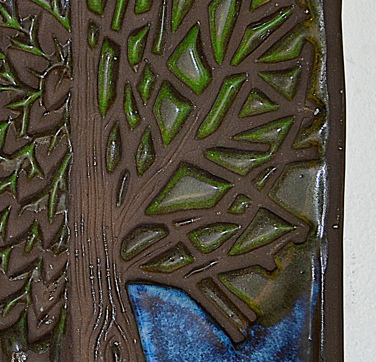 Tablica ścienna, brązowy, ceramika, Szwecja, lata 60. - 194592