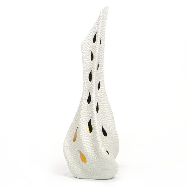 Wazon Kropla, porcelana biała, Steatyt Katowice, Polska, lata 60. - WYMIARY