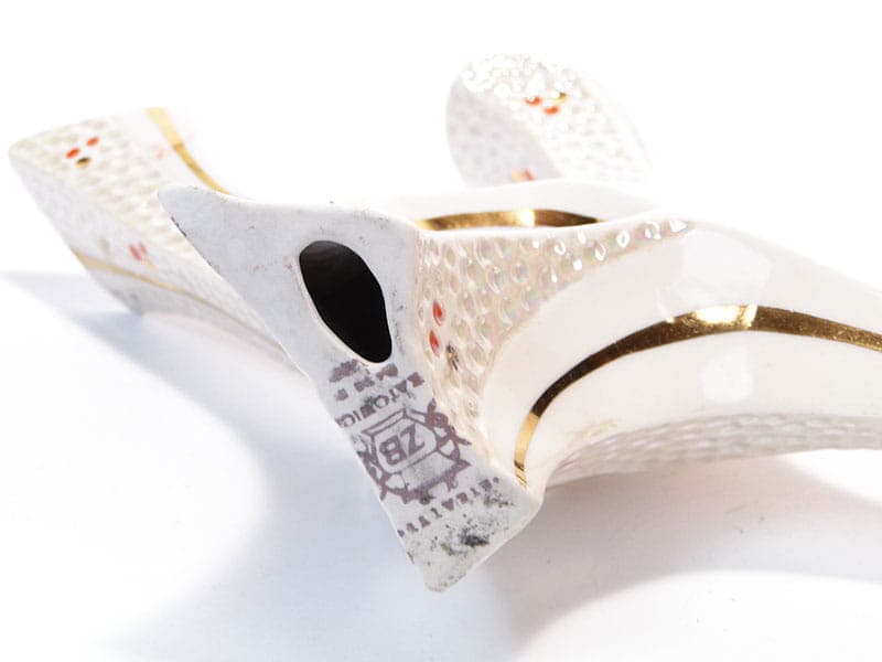 Świecznik Pop Art, porcelana biała, Steatyt, Polska, lata 60. - 194659