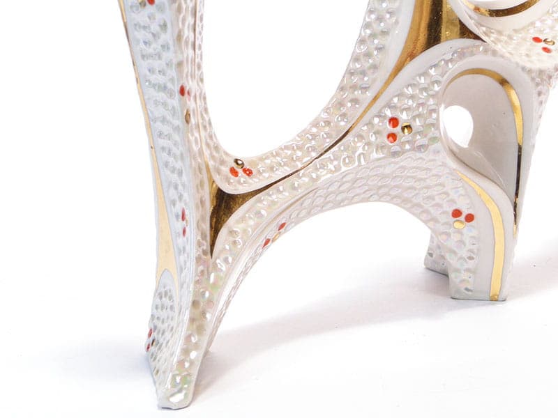 Świecznik Pop Art, porcelana biała, Steatyt, Polska, lata 60. - 194664