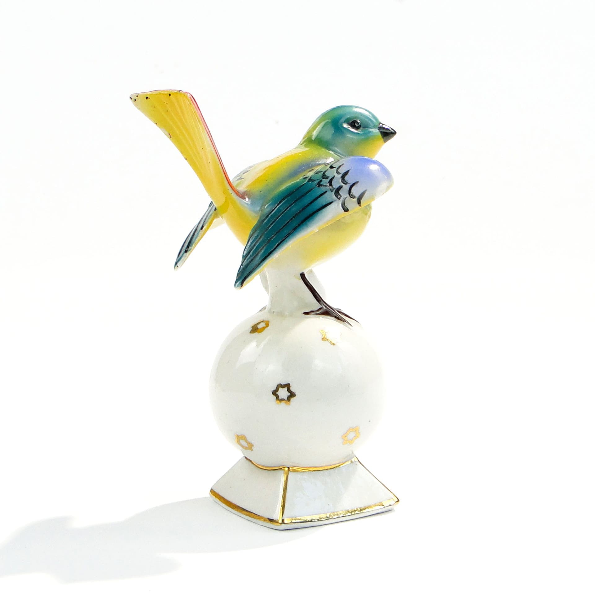 Figurka ptaszek japoński, multikolor, porcelana, Polska, lata 60. - 194671