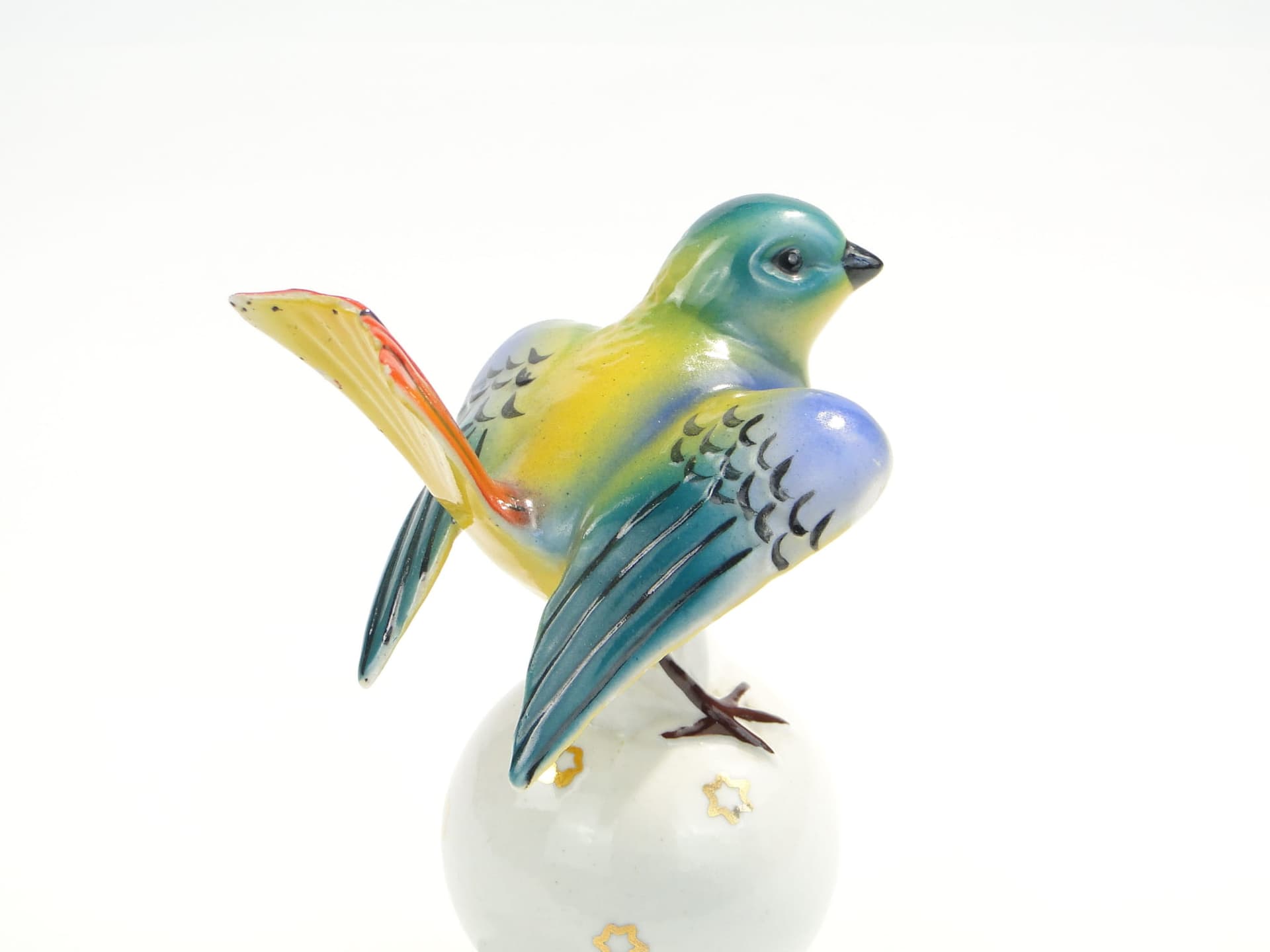 Figurka ptaszek japoński, multikolor, porcelana, Polska, lata 60. - 194666