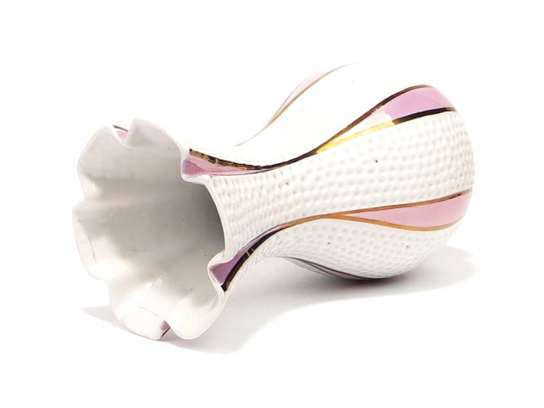 Wazon Pop Art, biały, porcelana, Polska, lata 60. - 194701