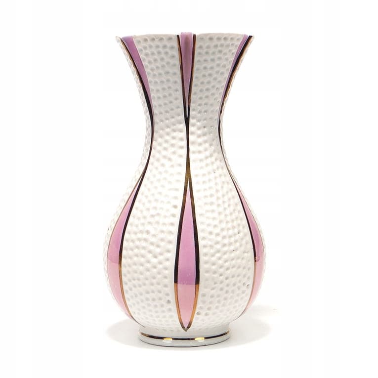 Wazon Pop Art, biały, porcelana, Polska, lata 60.