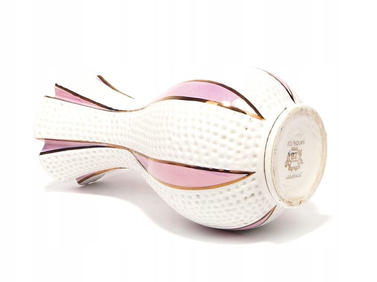 Wazon Pop Art, biały, porcelana, Polska, lata 60. - 194702