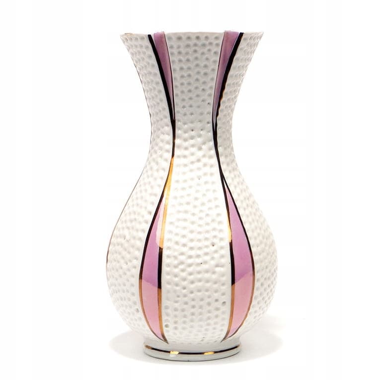 Wazon Pop Art, biały, porcelana, Polska, lata 60. - 194696
