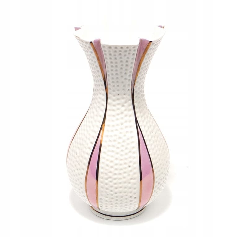 Wazon Pop Art, biały, porcelana, Polska, lata 60. - 194697