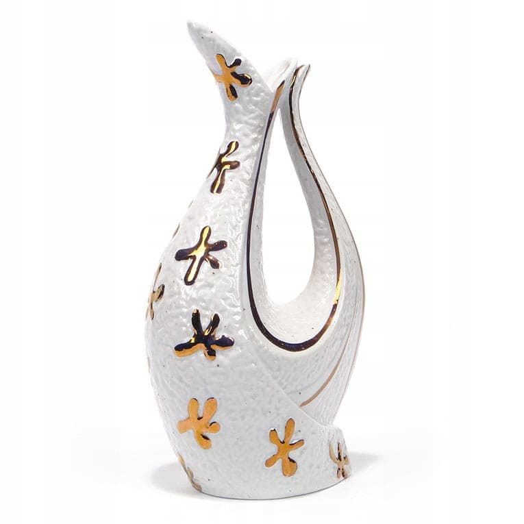 Dzbanek Kogucik Pop Art, biały, porcelana, Steatyt, Polska, lata 60. - 194712