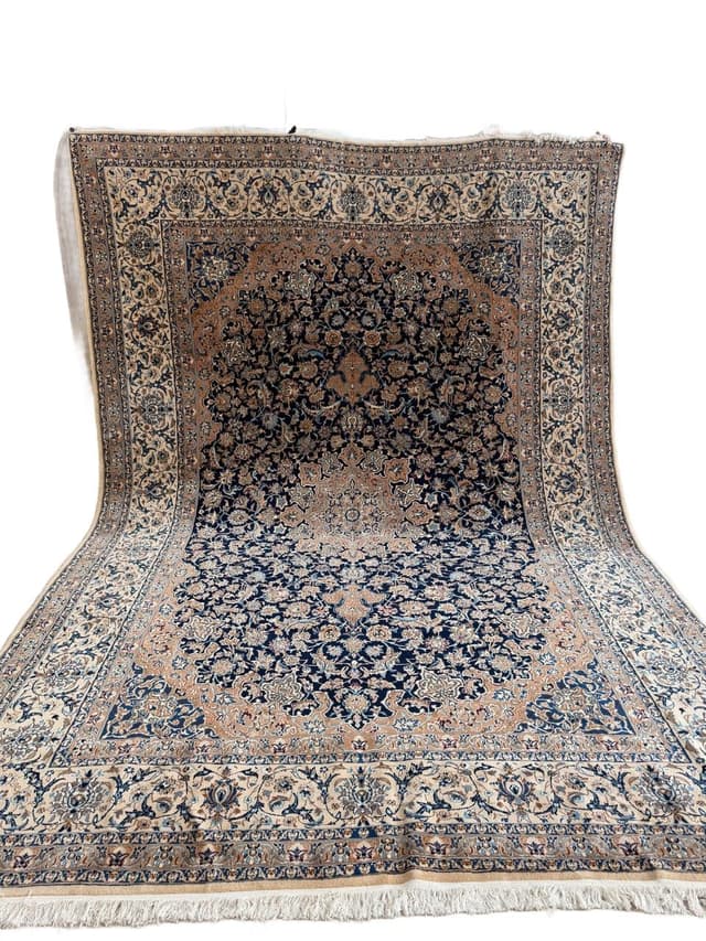 Rug Nain 410x300 cm, navy blue, wool silk, Iran - DIMENSION