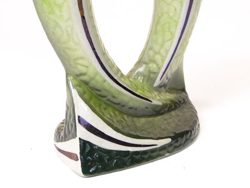 Wazon, oliwkowy, porcelana, Steatyt, Polska, lata 60. - 194792