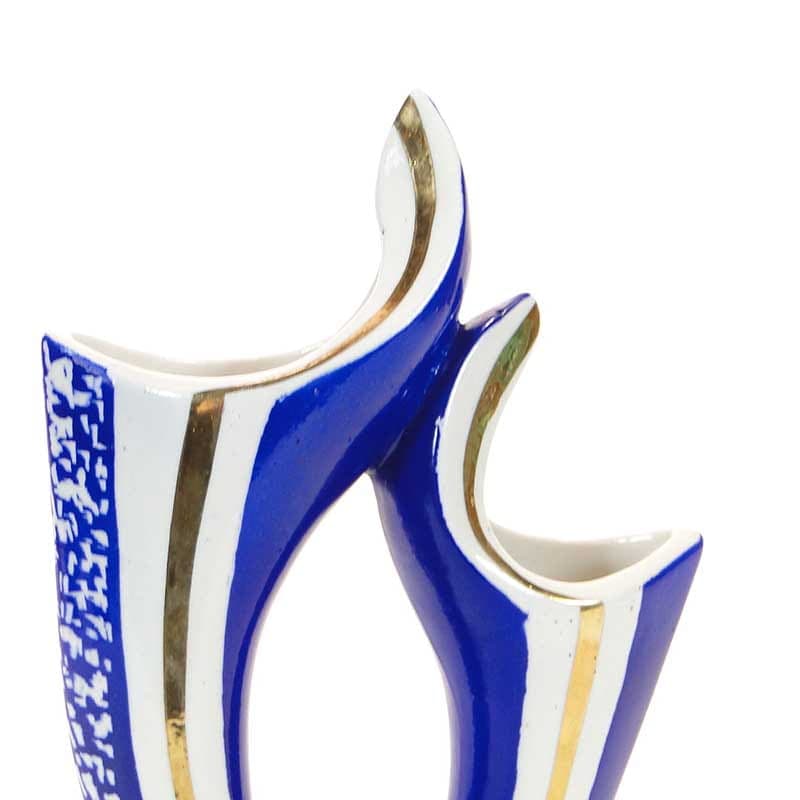 Wazon, porcelana niebieski, Polska, lata 60. - 194806