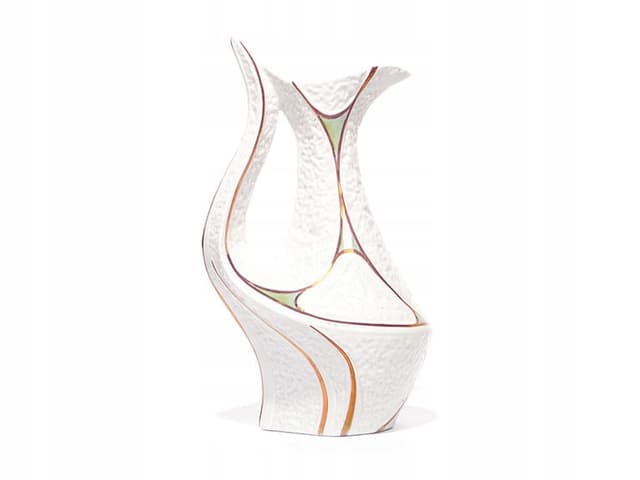 Wazon, ivory white porcelana, Steatyt, Polska, lata 60. - WYMIARY