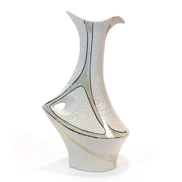 Wazon, ivory white porcelana, proj. Z. Buksowicz, Polska, lata 60. - WYMIARY