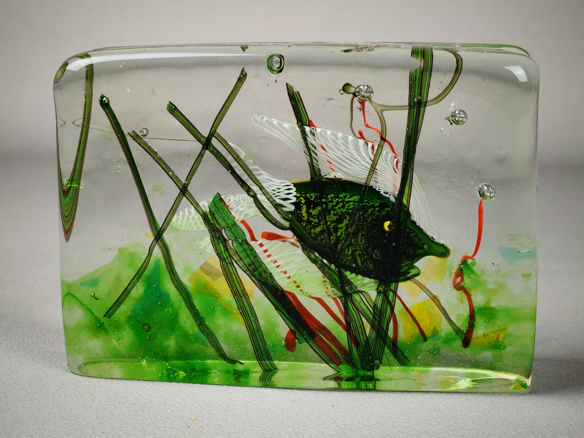 Rzeźba akwarium Murano, szkło transparent, Włochy, lata 60. - 194881