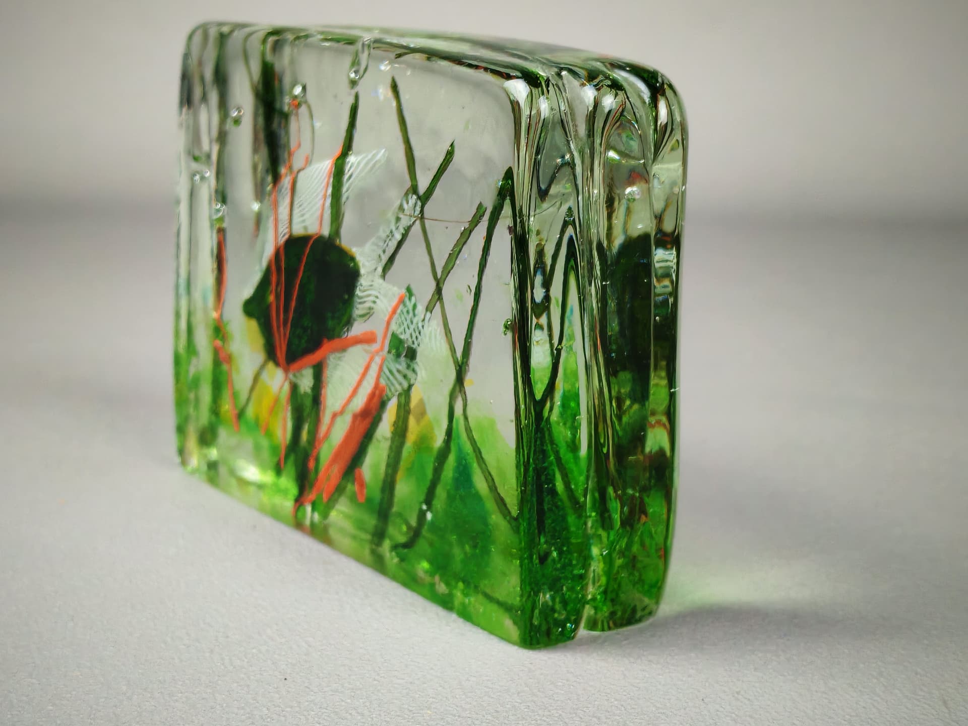 Rzeźba akwarium Murano, szkło transparent, Włochy, lata 60. - 194877