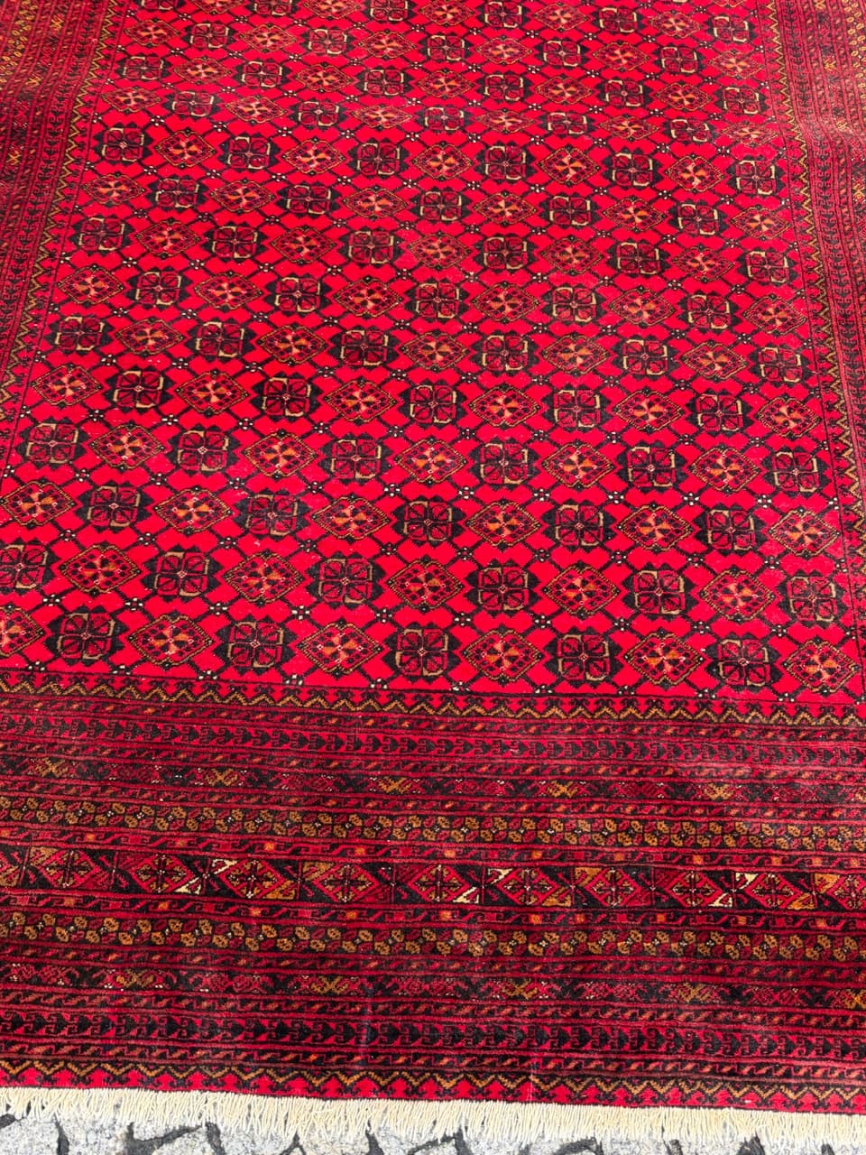 Dywan Bokhara 270x200 cm, czerwony, wełna, Afganistan, lata 70. - 194952