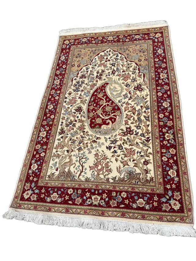 Dywan Tabriz Figural 170x104 cm, multikolor, wełna kaszmir, jedwab, Iran - WYMIARY