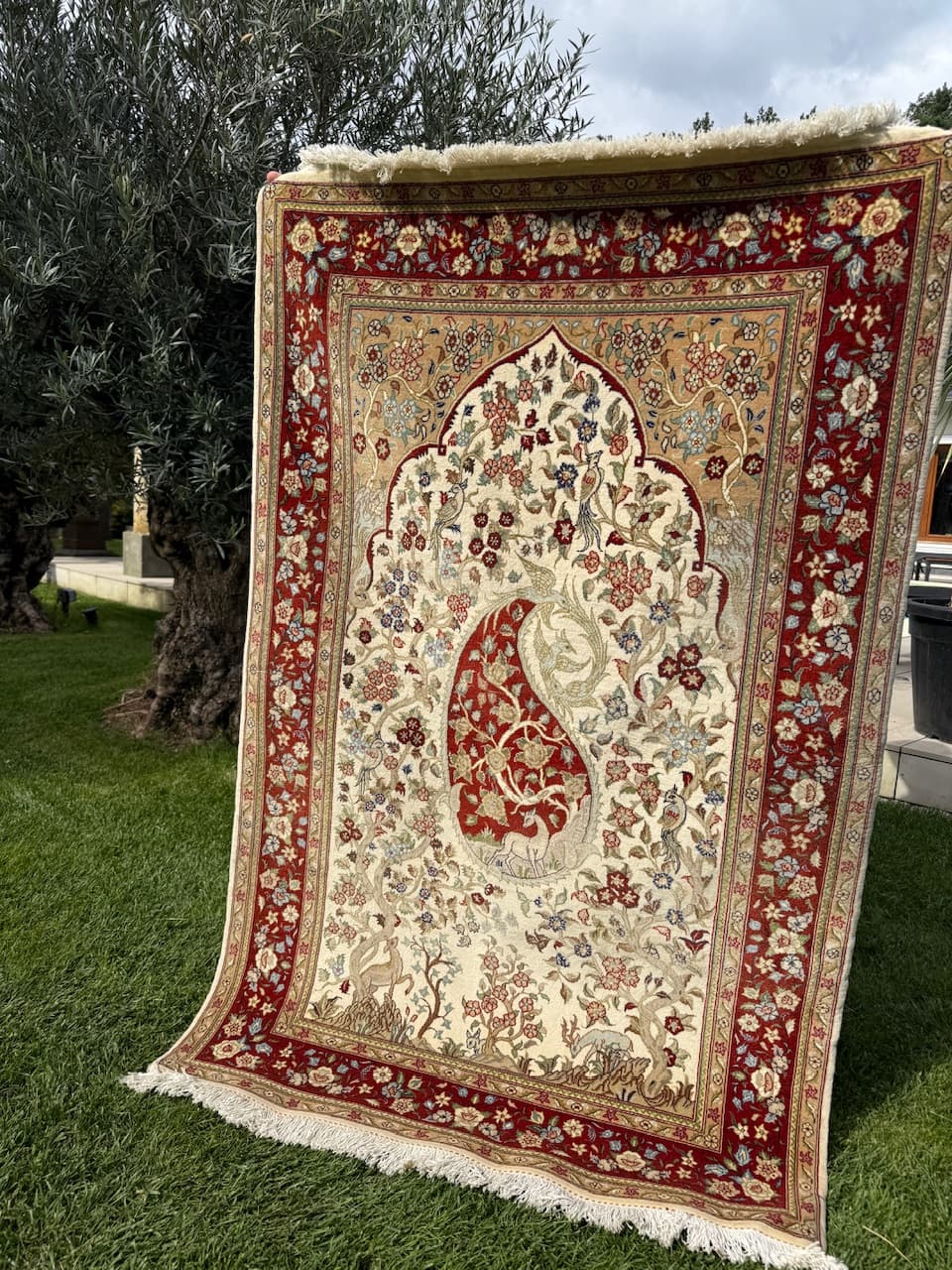 Dywan Tabriz Figural 170x104 cm, multikolor, wełna kaszmir, jedwab, Iran - 194961