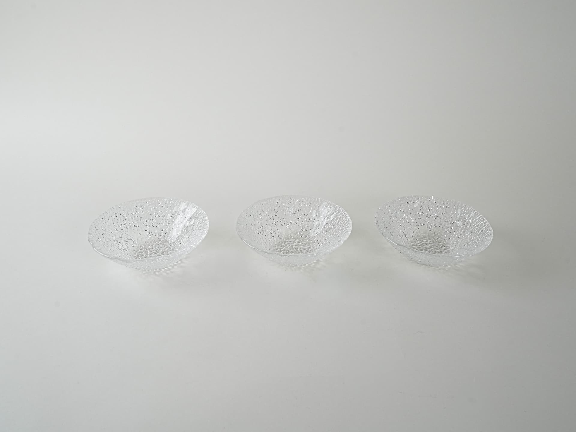 Komplet miseczek, szkło transparent, Włochy, lata 70. - 194986