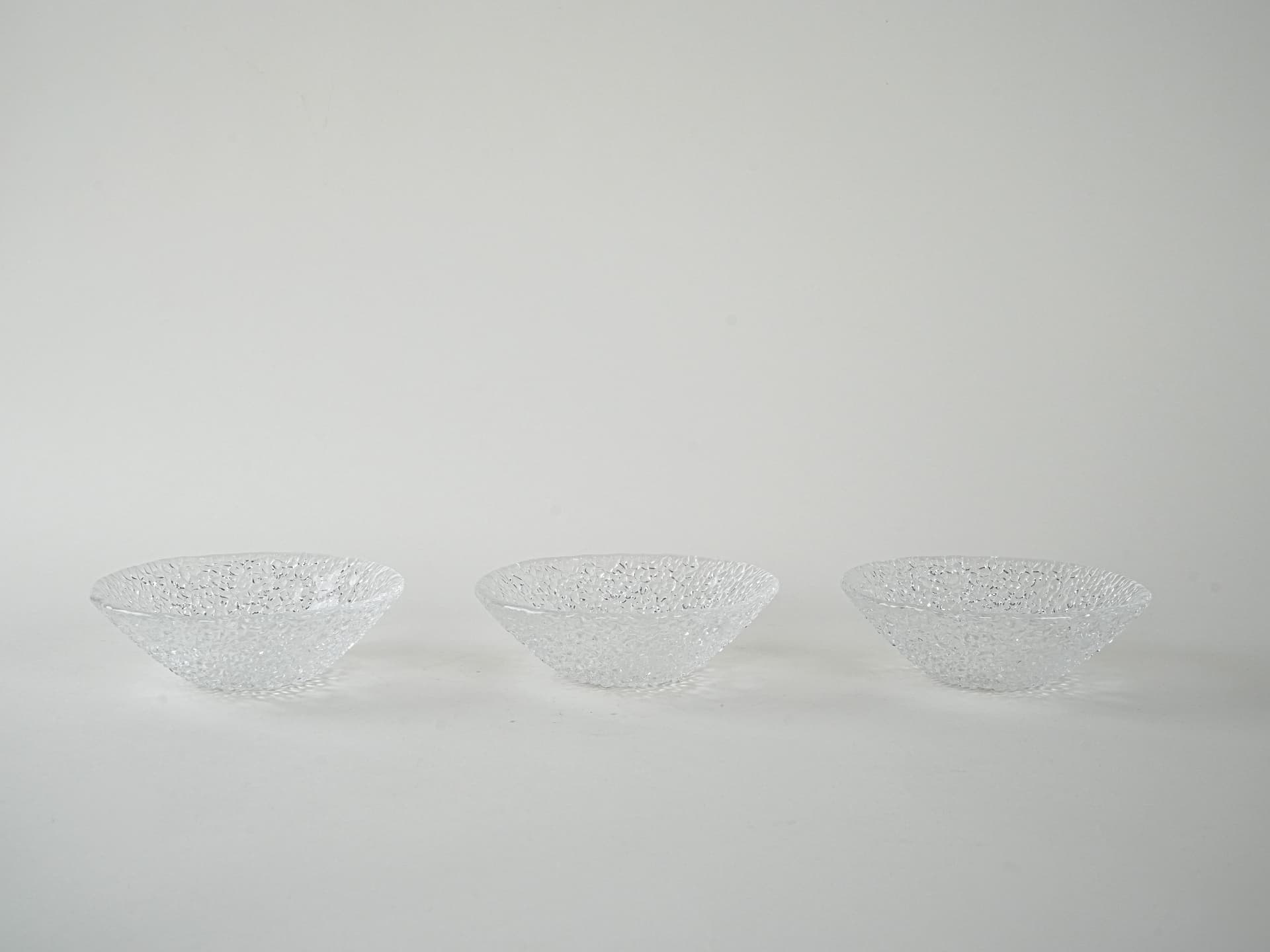 Komplet miseczek, szkło transparent, Włochy, lata 70. - 194987