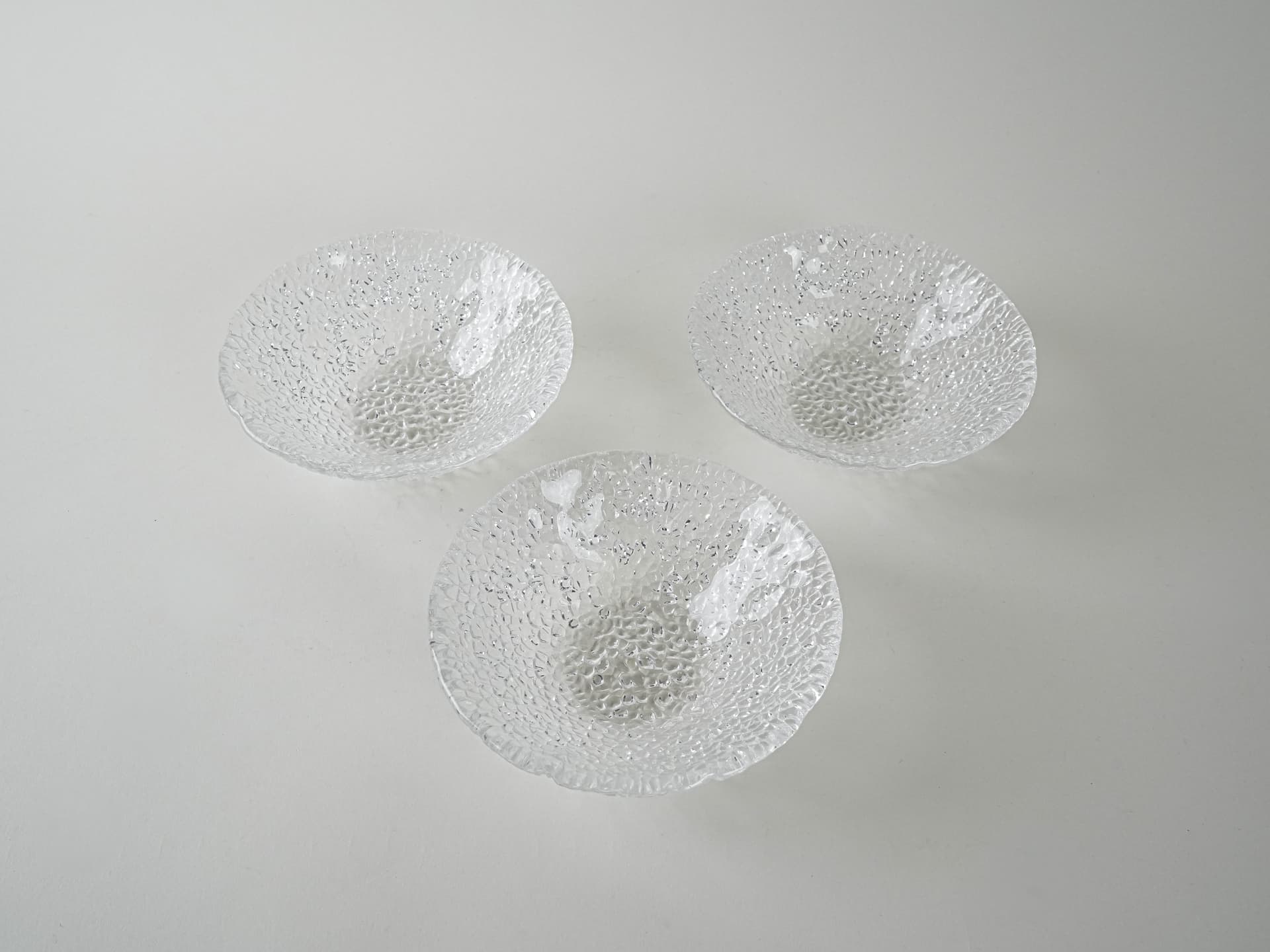 Komplet miseczek, szkło transparent, Włochy, lata 70. - 194990