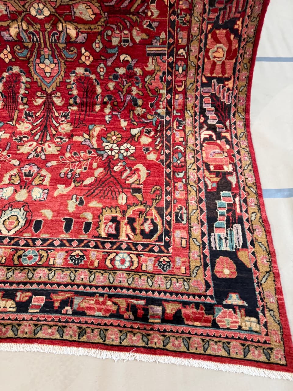 Dywan Lilian 335x225 cm, czerwony, wełna, Iran - 195014