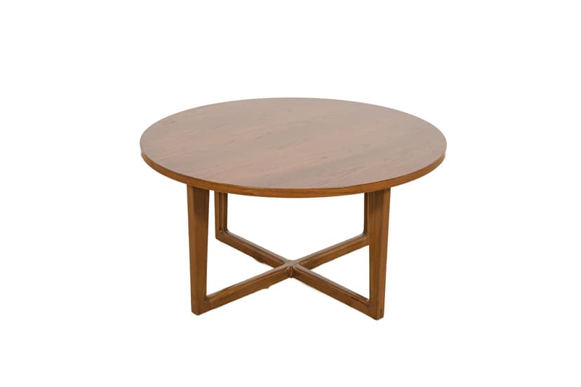 Coffee table, brown teak wood, Remploy, United Kingdom, 1970s.