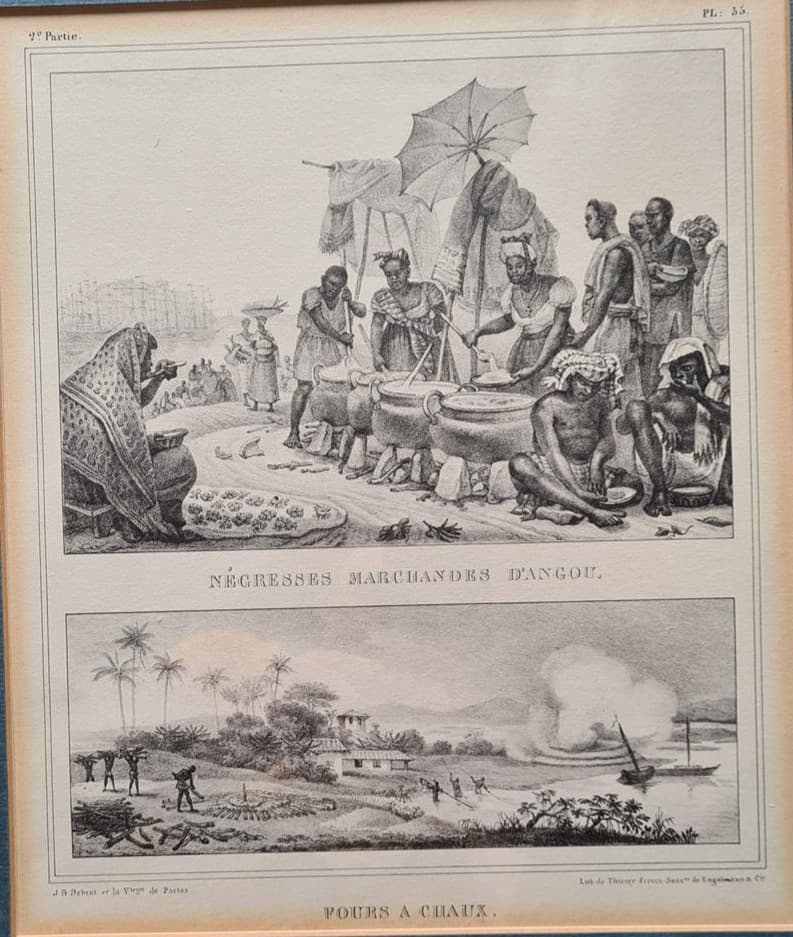 Para litografii, czarno-białe, papier, aut. J.-B. Debret, Francja, XIX w. - 195048