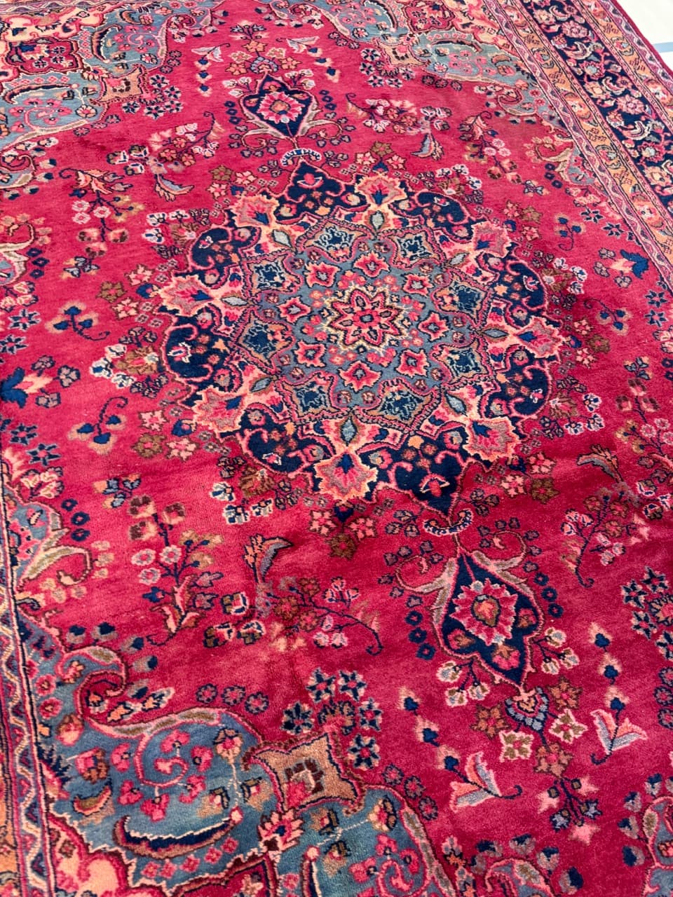 Dywan Keshan 330x240 cm, czerwony, wełna, Iran - 195082