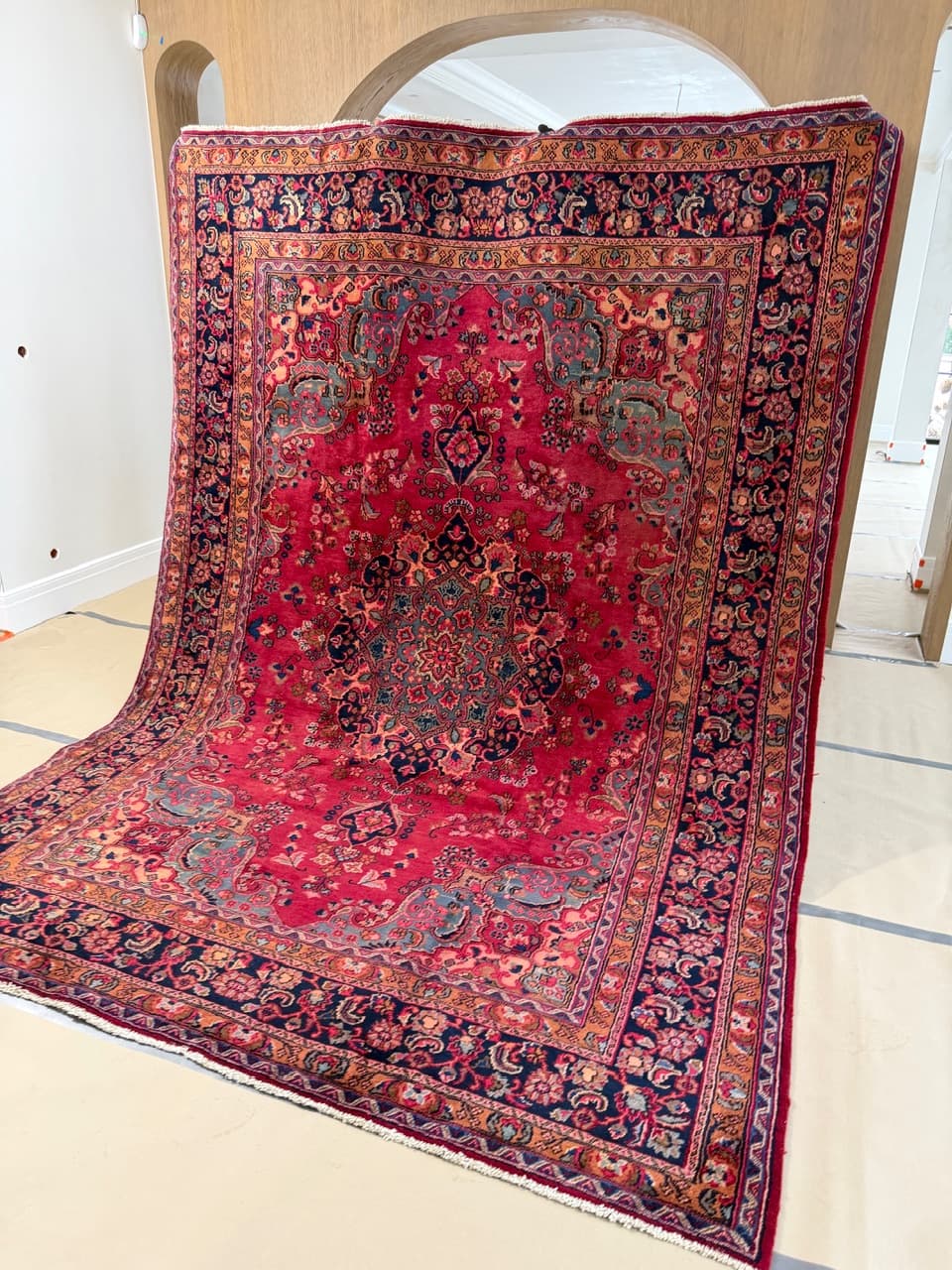 Dywan Keshan 330x240 cm, czerwony, wełna, Iran - 195081