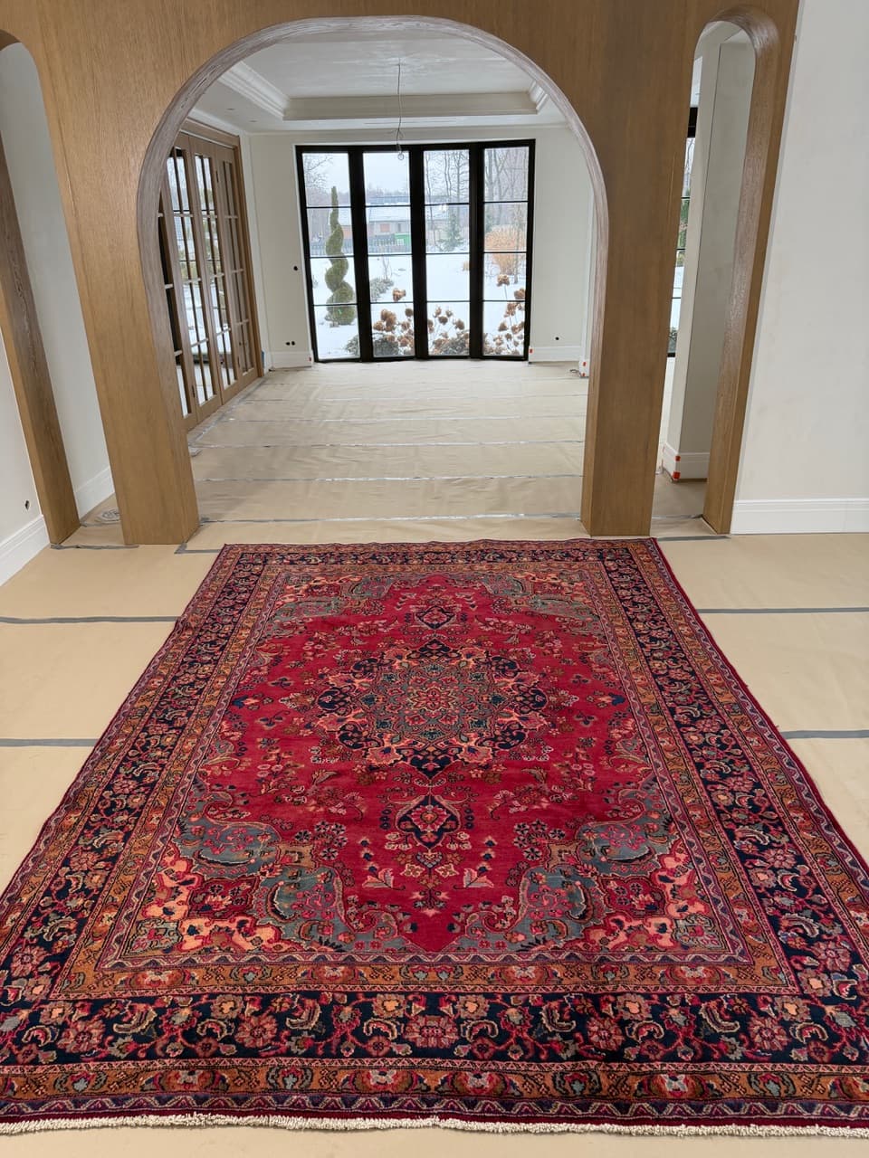 Dywan Keshan 330x240 cm, czerwony, wełna, Iran - 195079