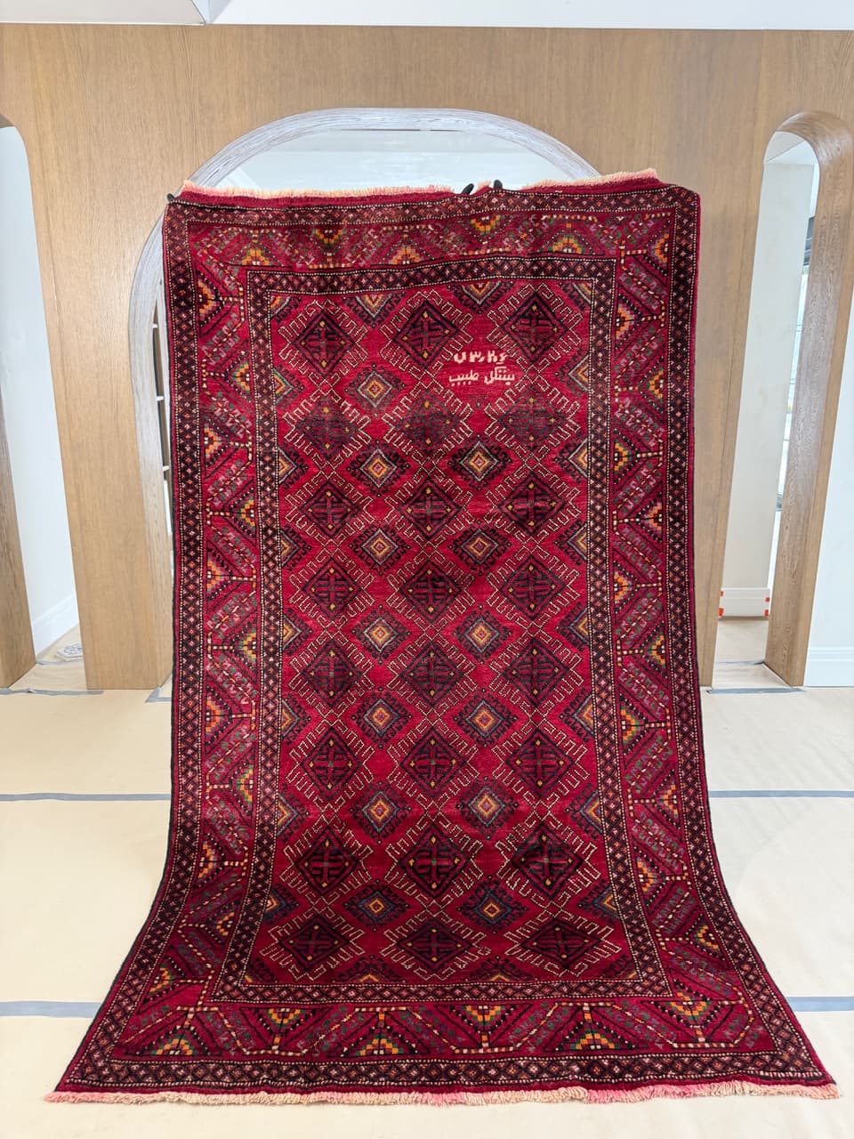 Dywan Beludż, czerwony, wełna, Iran, 290x170 cm - 195092