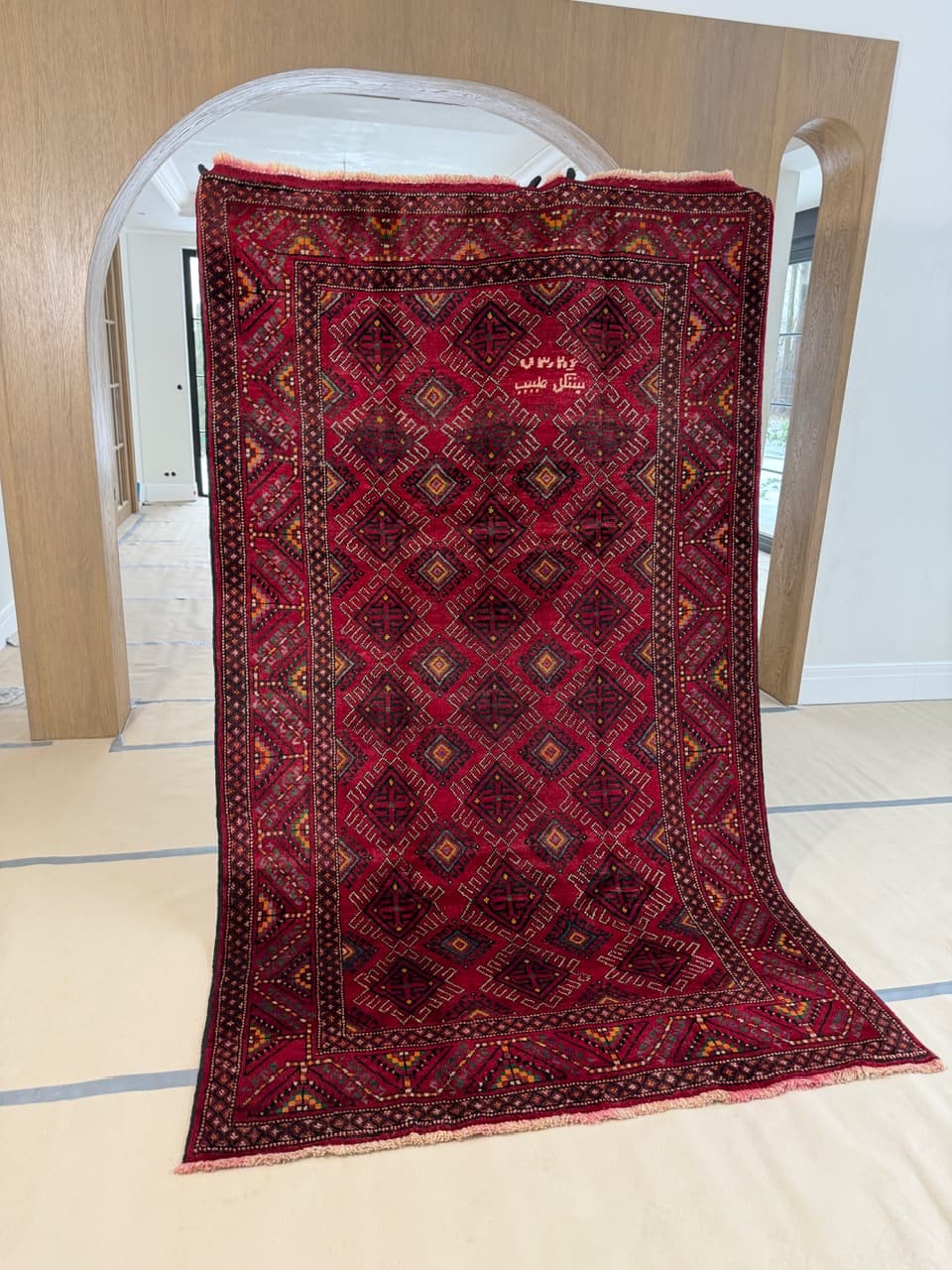 Dywan Beludż, czerwony, wełna, Iran, 290x170 cm - 195094