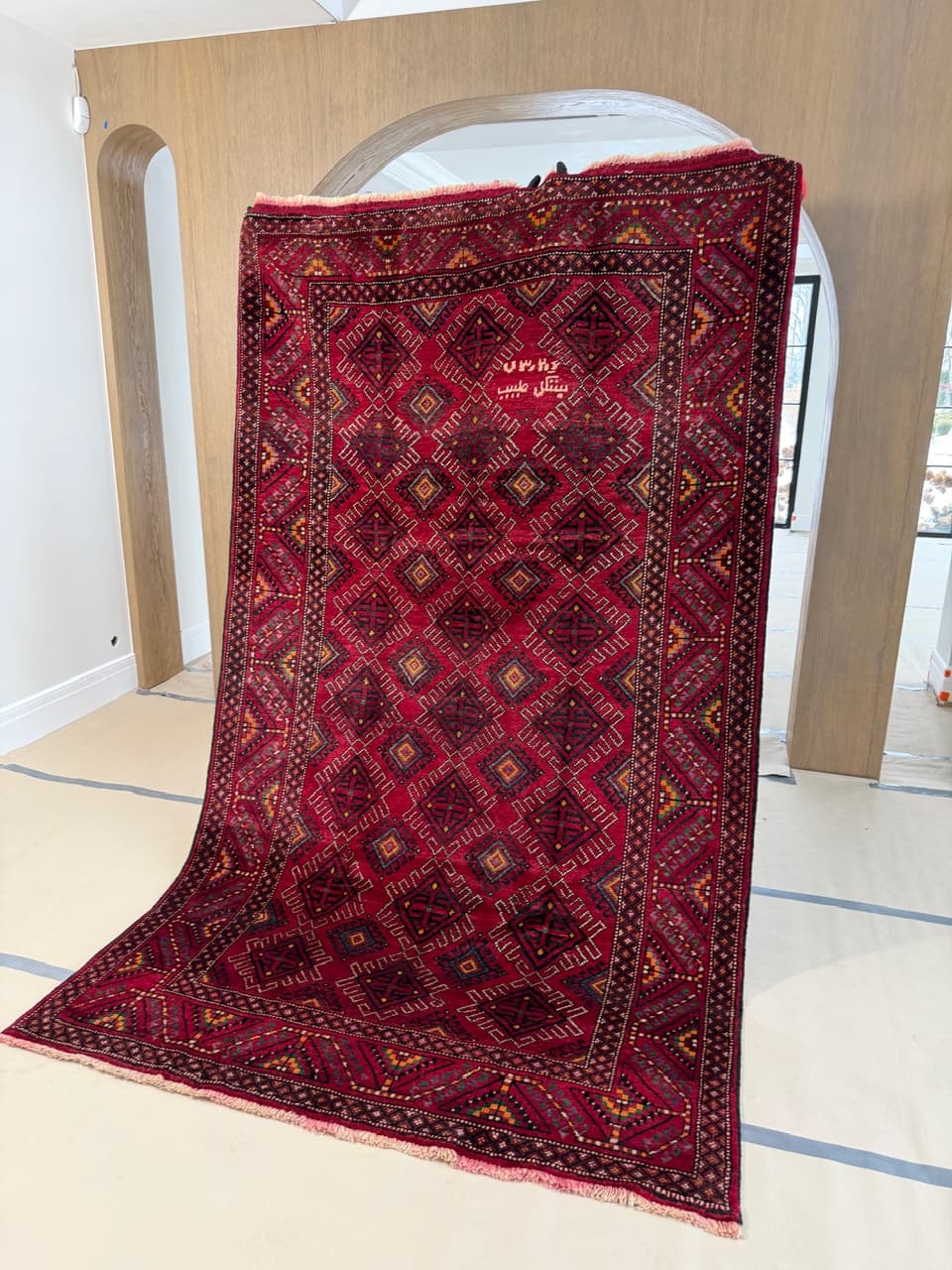 Dywan Beludż, czerwony, wełna, Iran, 290x170 cm - 195093